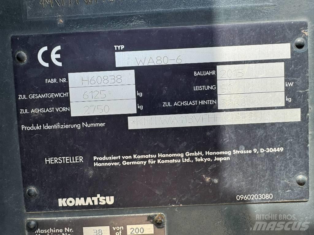 Komatsu WA80-6 Tekerlekli yükleyiciler