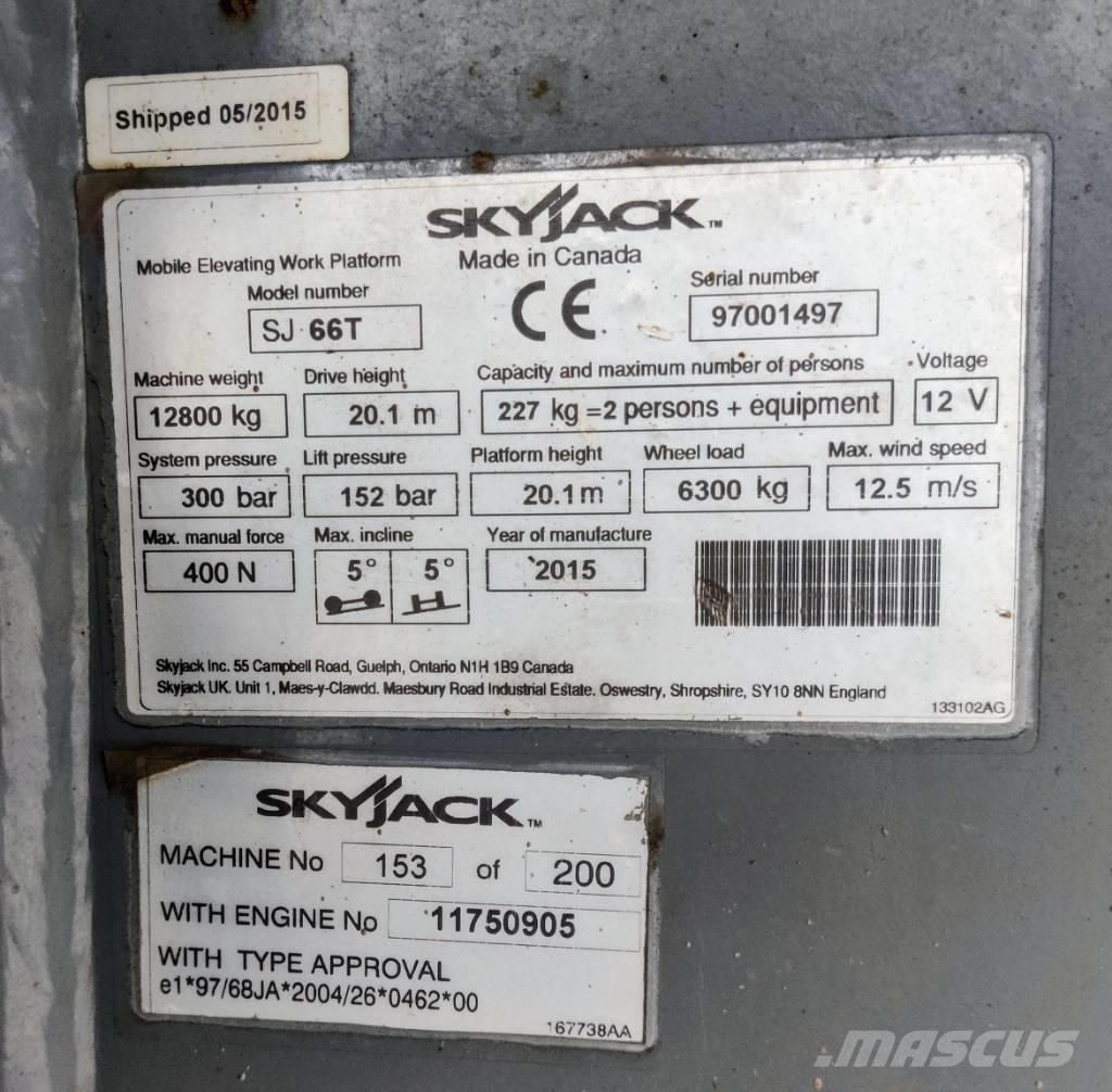 SkyJack SJ 66 T Körüklü personel platformları