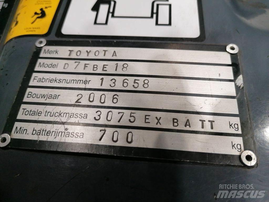 Toyota 7FBEF18 Elektrikli forkliftler