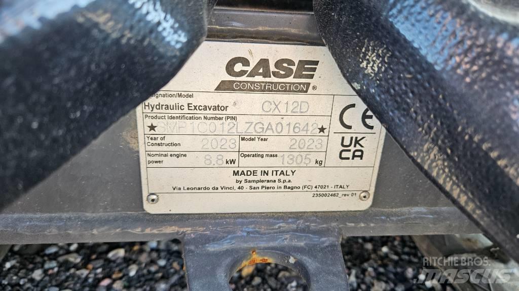 CASE CX12D Mini ekskavatörler, 7 tona dek