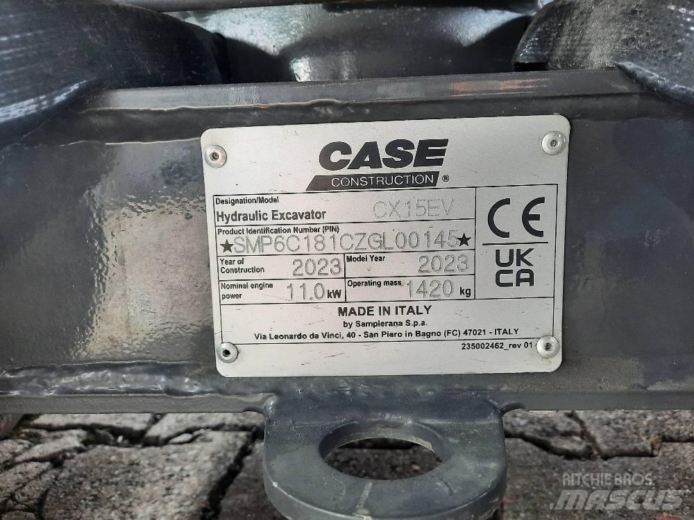 CASE CX 15 EV Mini ekskavatörler, 7 tona dek