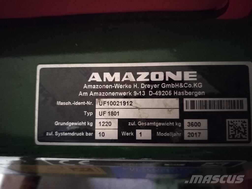 Amazone UF 1801 Monte edilebilir pülverizatörler