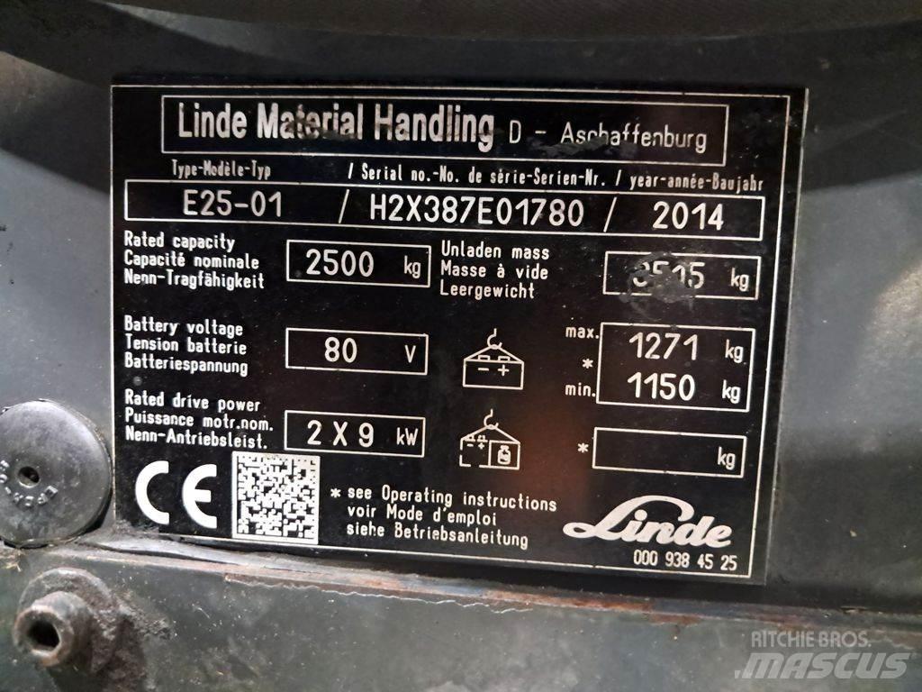Linde E25-01 Elektrikli forkliftler