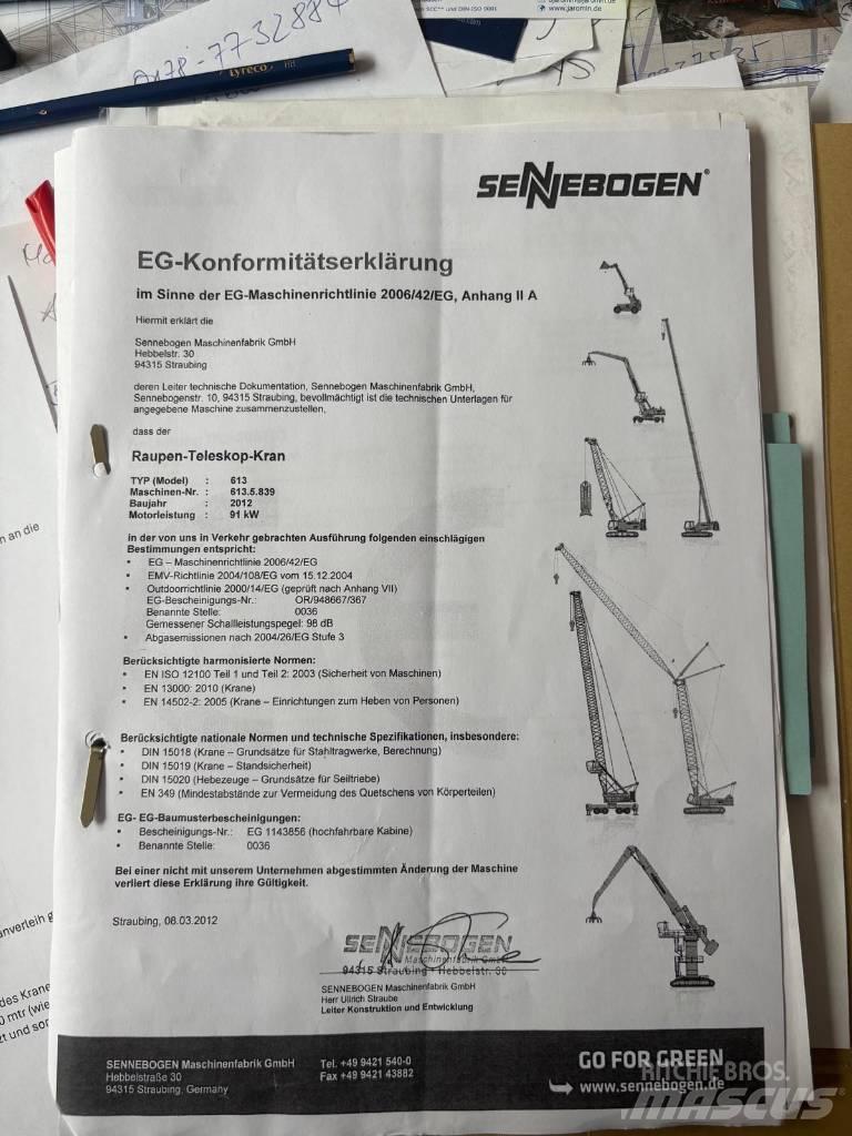 Sennebogen 613 R Paletli vinçler