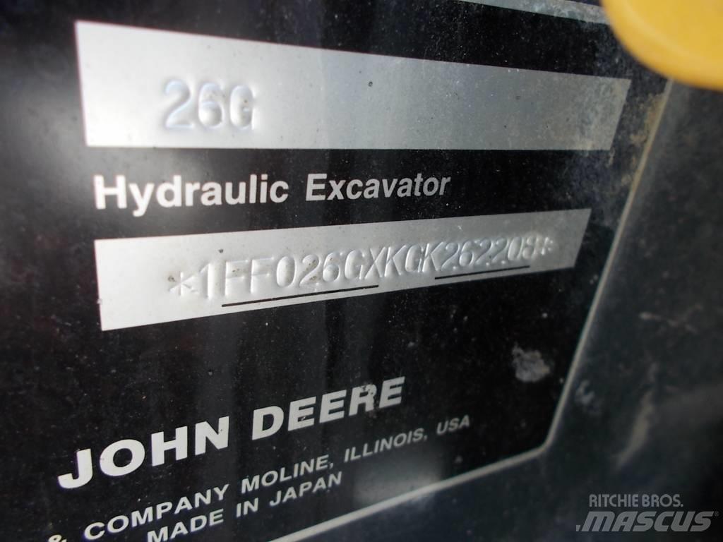 John Deere 26G Mini ekskavatörler, 7 tona dek