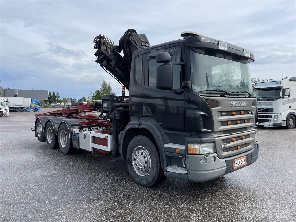 Scania P340 8x4 Araç üzeri vinçler