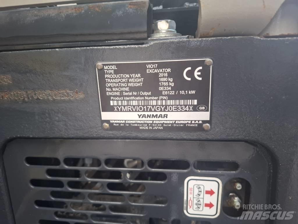 Yanmar Vio 17 Mini ekskavatörler, 7 tona dek