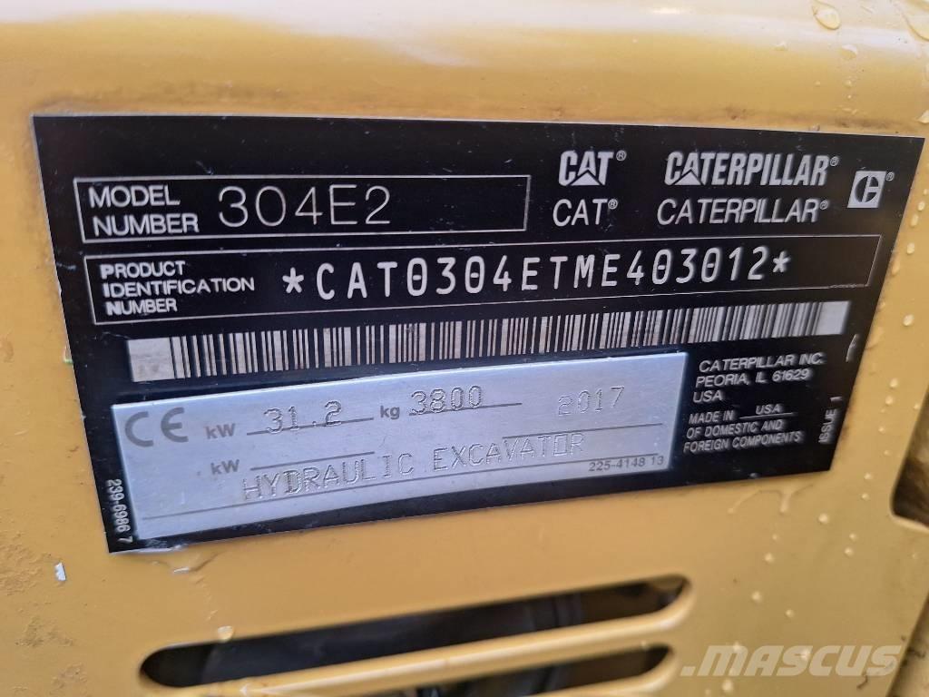 CAT 304 E CR Mini ekskavatörler, 7 tona dek