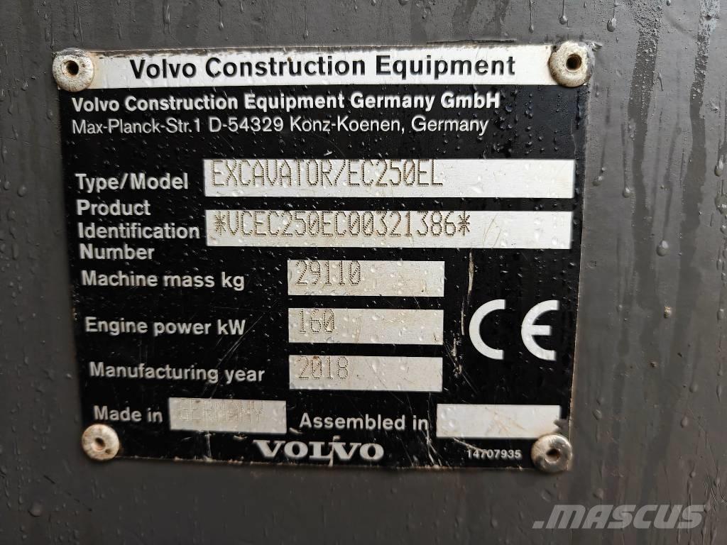 Volvo EC 250 EL Paletli ekskavatörler