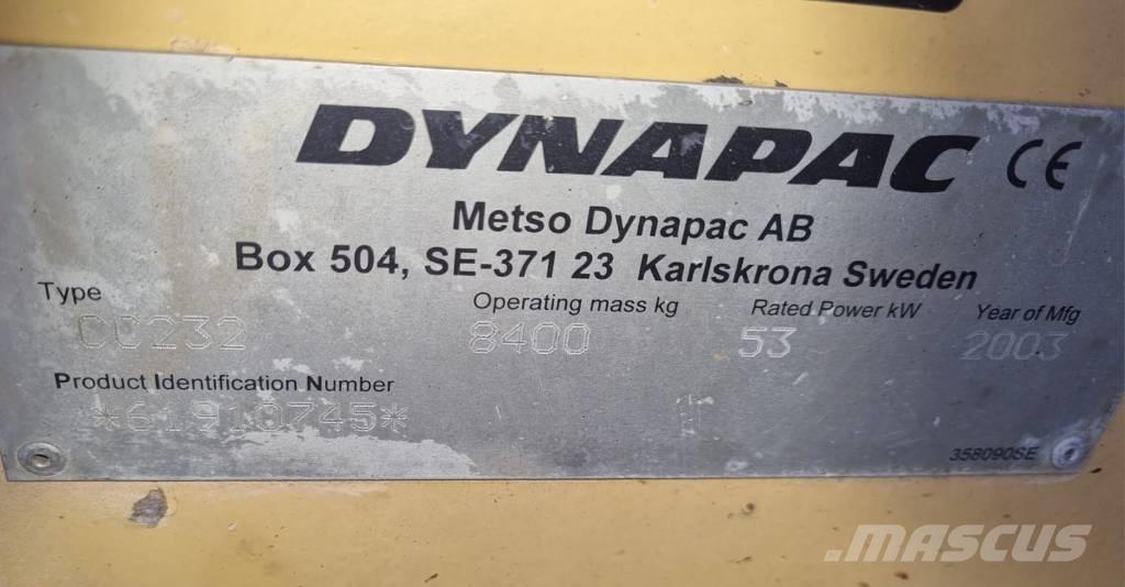 Dynapac CC 232 Çift tamburlu silindirler