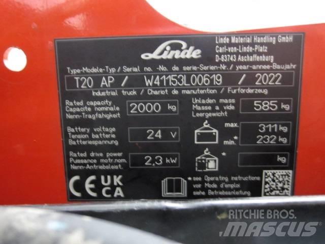 Linde T20AP Düsük seviye platformu