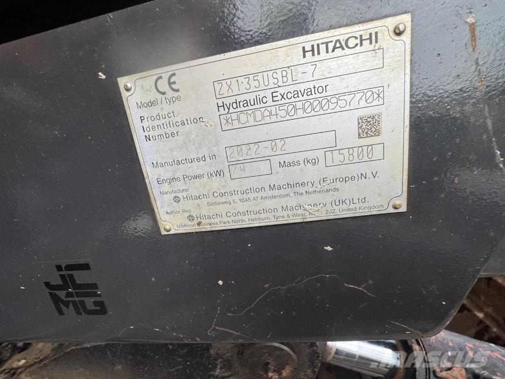 Hitachi ZX 135 US-7 Paletli ekskavatörler