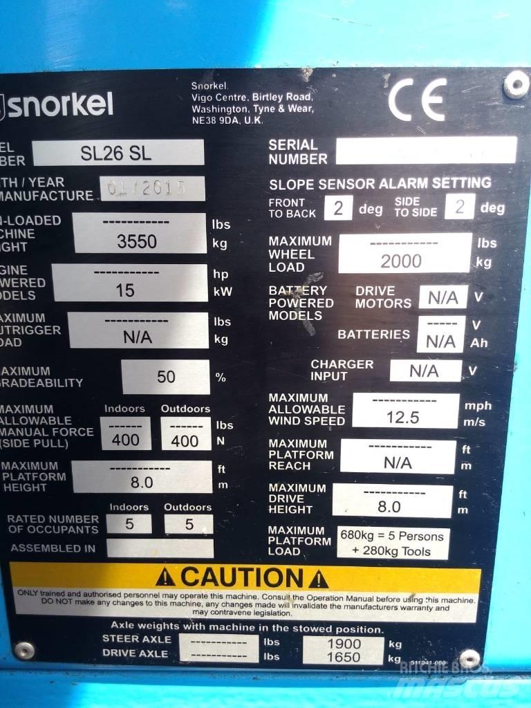 Snorkel SL 26 Körüklü personel platformları