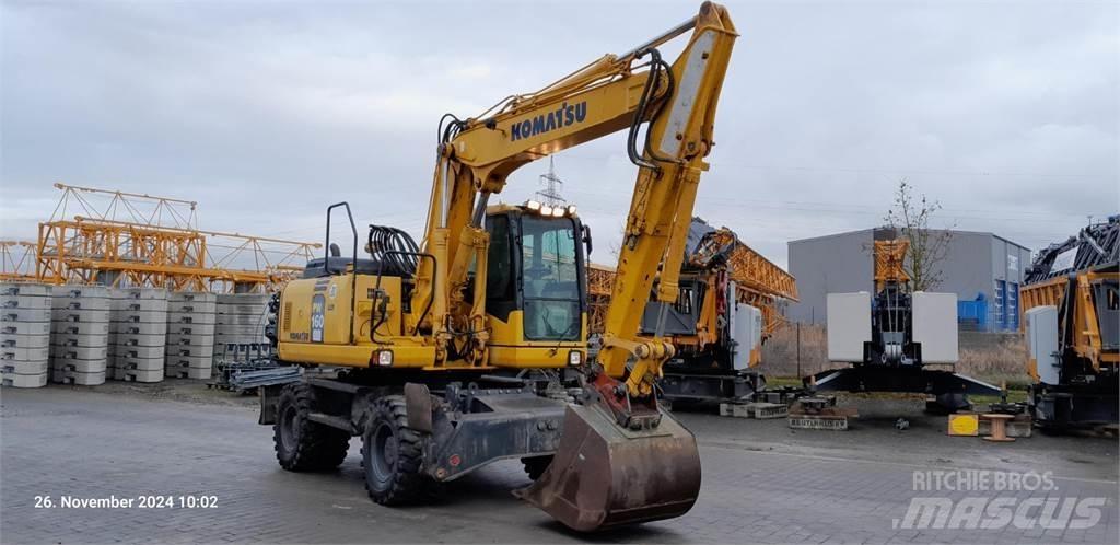 Komatsu PW160-7E0 Lastik tekerli ekskavatörler