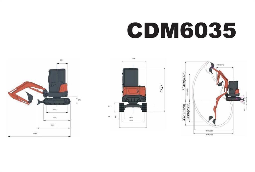 Lonking CDM6035 Mini ekskavatörler, 7 tona dek