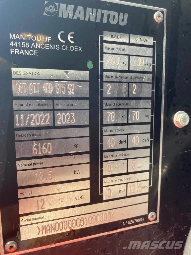Manitou 160 ATJ Körüklü personel platformları