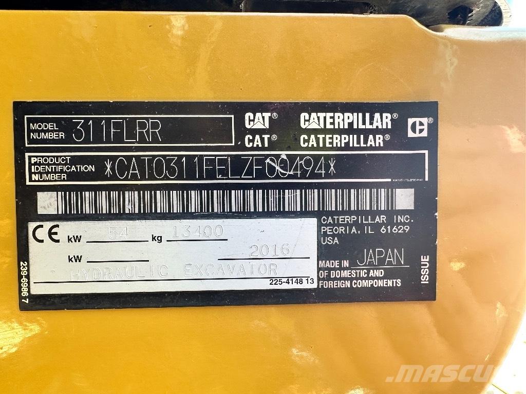 CAT 311 F LRR Paletli ekskavatörler