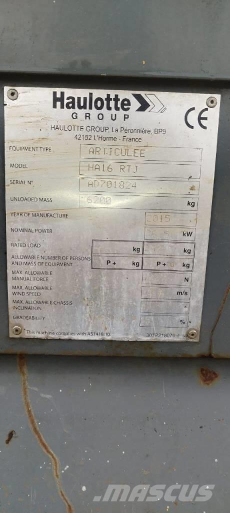 Haulotte HA 16 RTJ Körüklü personel platformları