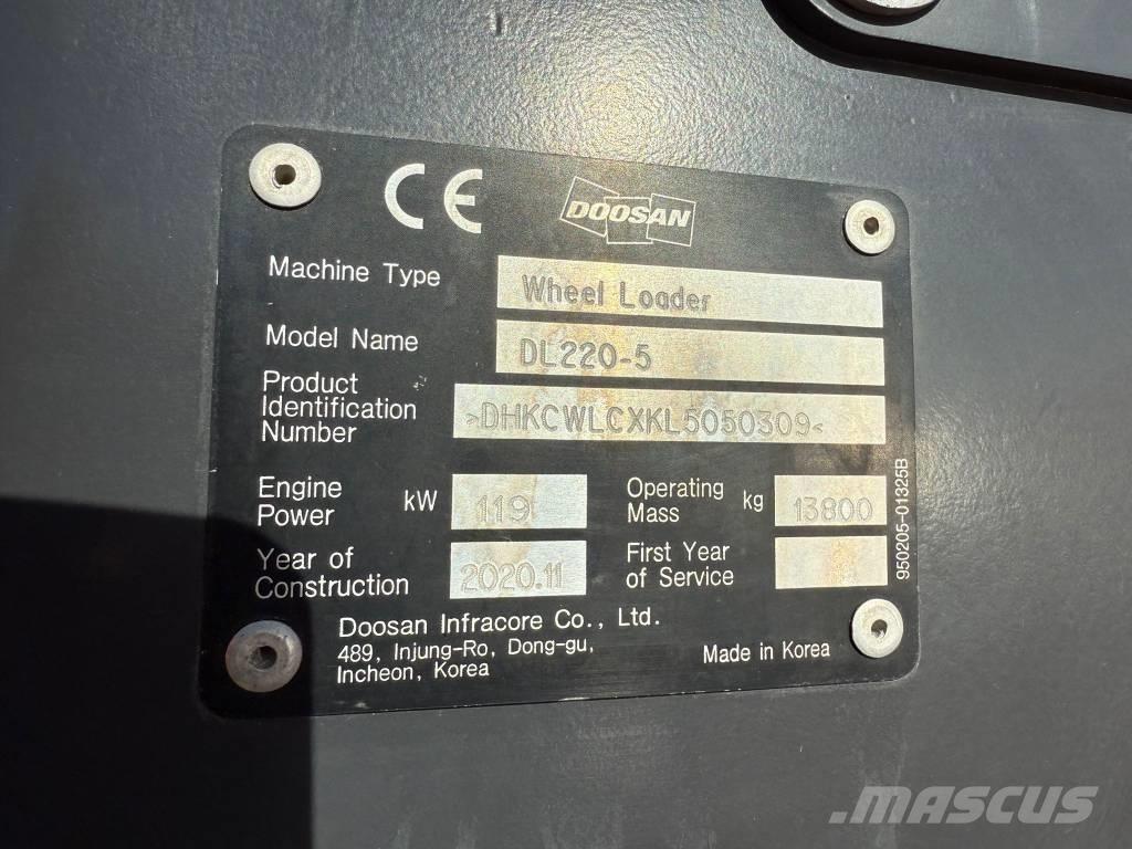Doosan DL 220-5 Tekerlekli yükleyiciler