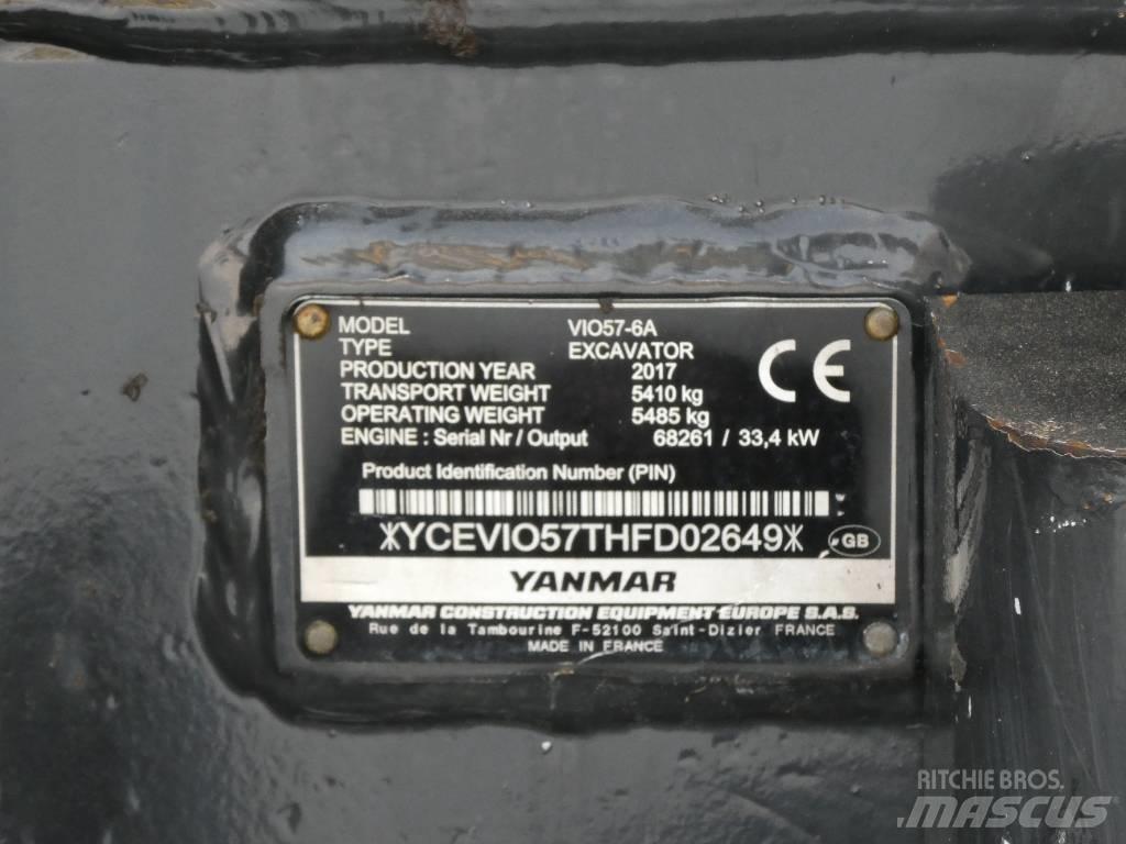 Yanmar Vio 57-6A Mini ekskavatörler, 7 tona dek