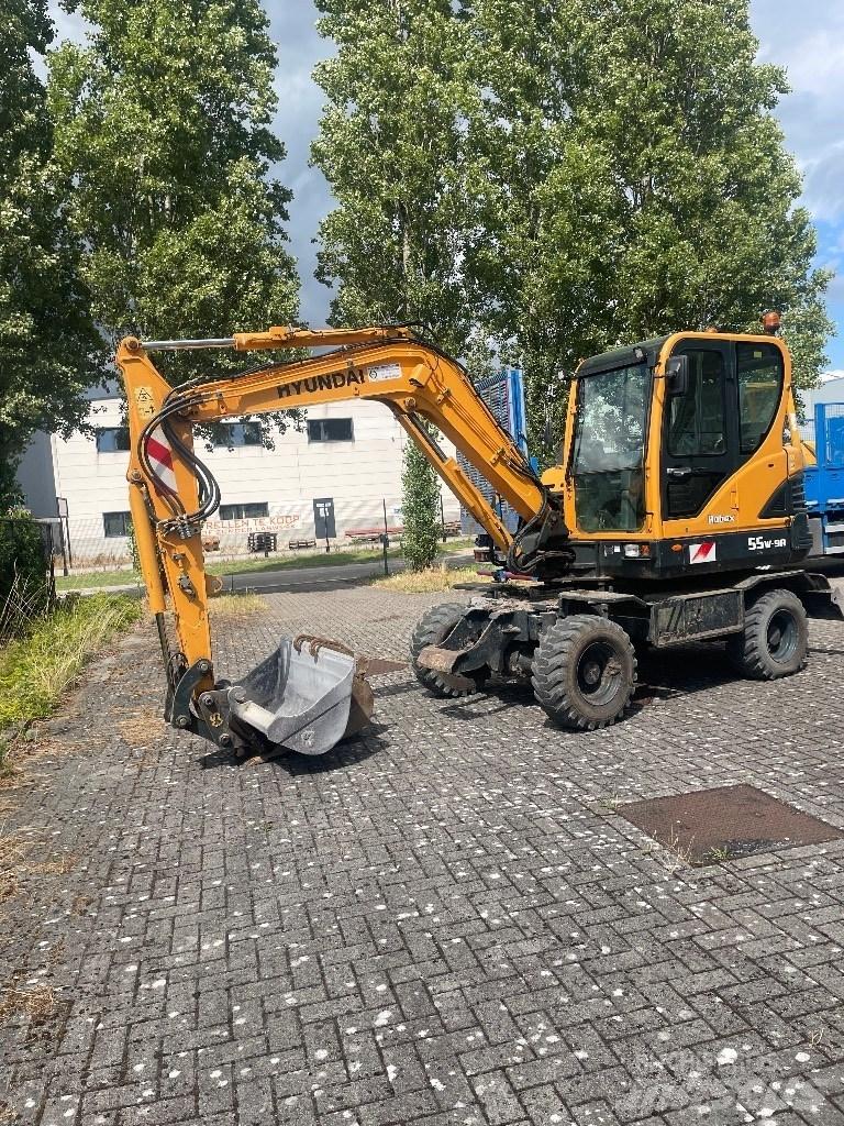 Hyundai 55w9a Lastik tekerli ekskavatörler