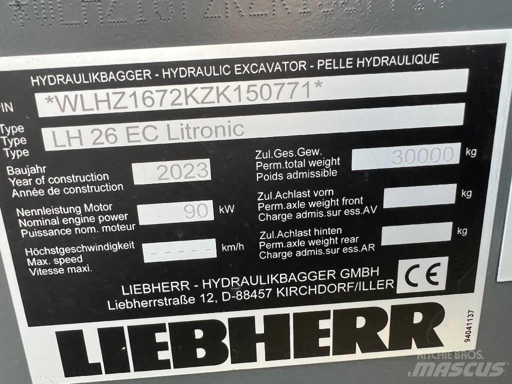 Liebherr LH26 EC Paletli ekskavatörler