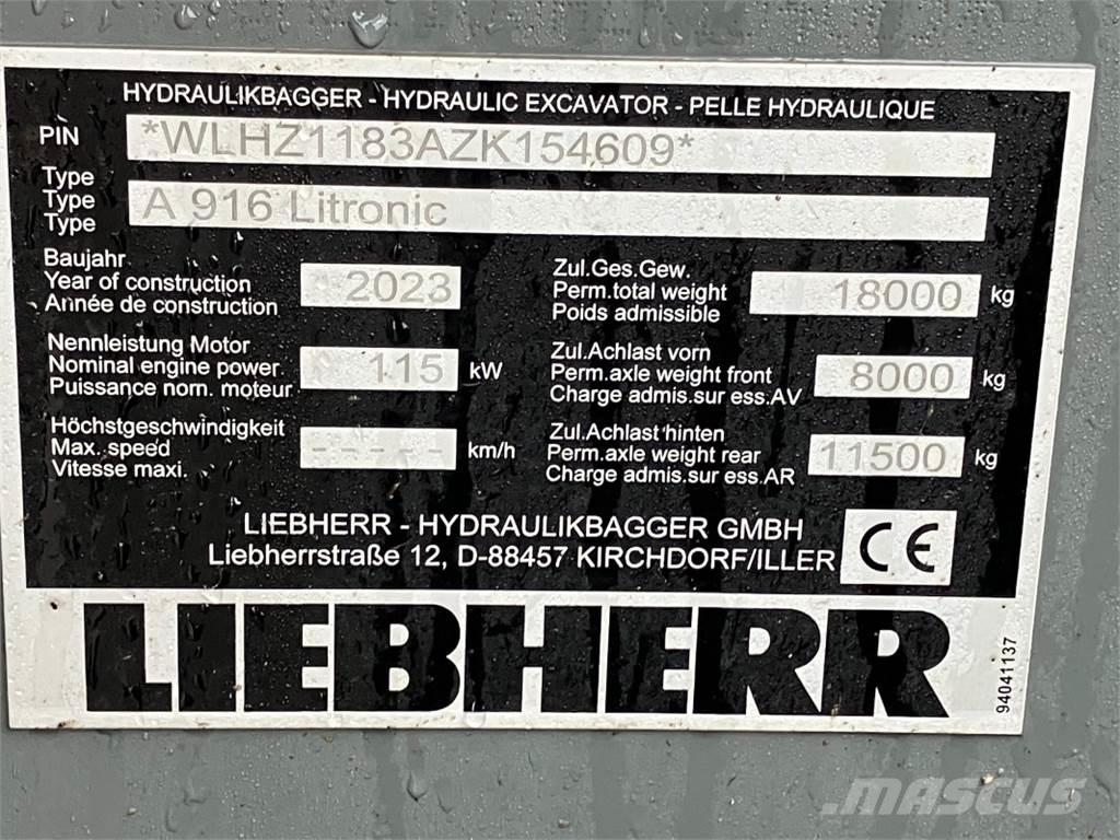 Liebherr A916 Lastik tekerli ekskavatörler