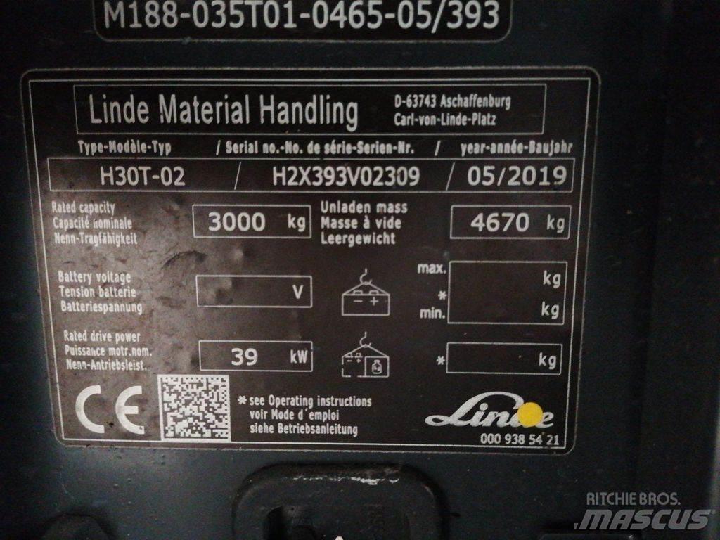 Linde H30T-02 LPG'li forkliftler