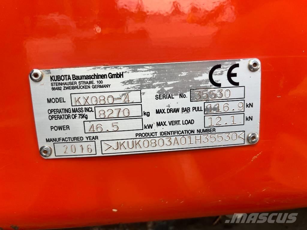 Kubota KX 080 Midi ekskavatörler 7 - 12 t