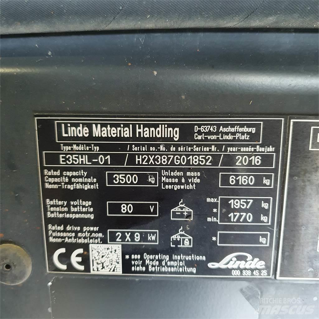 Linde E35HL Elektrikli forkliftler