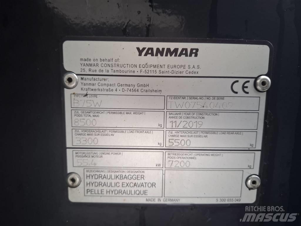 Yanmar B 75 W Lastik tekerli ekskavatörler
