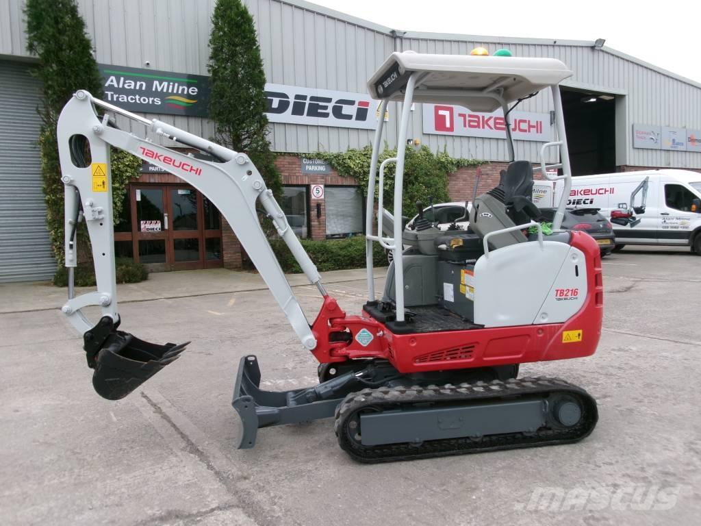 Takeuchi TB 216 Mini ekskavatörler, 7 tona dek