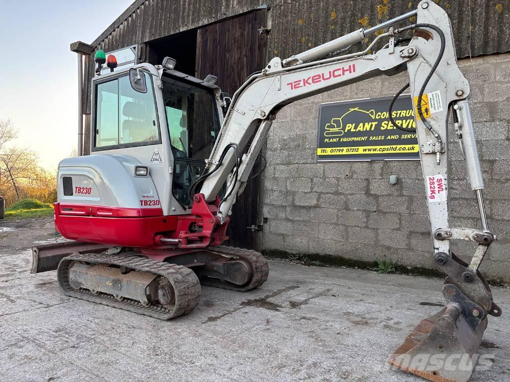 Takeuchi TB 230 Mini ekskavatörler, 7 tona dek