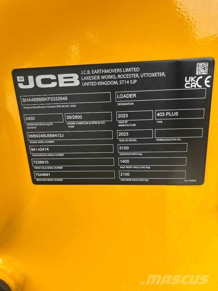JCB 403 Agri Plus Skid steer loderler
