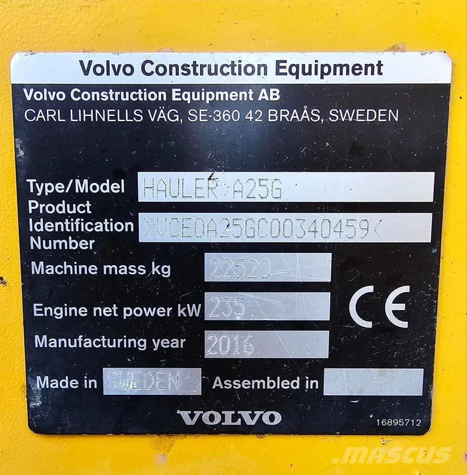 Volvo A 25 G Belden kirma kaya kamyonu
