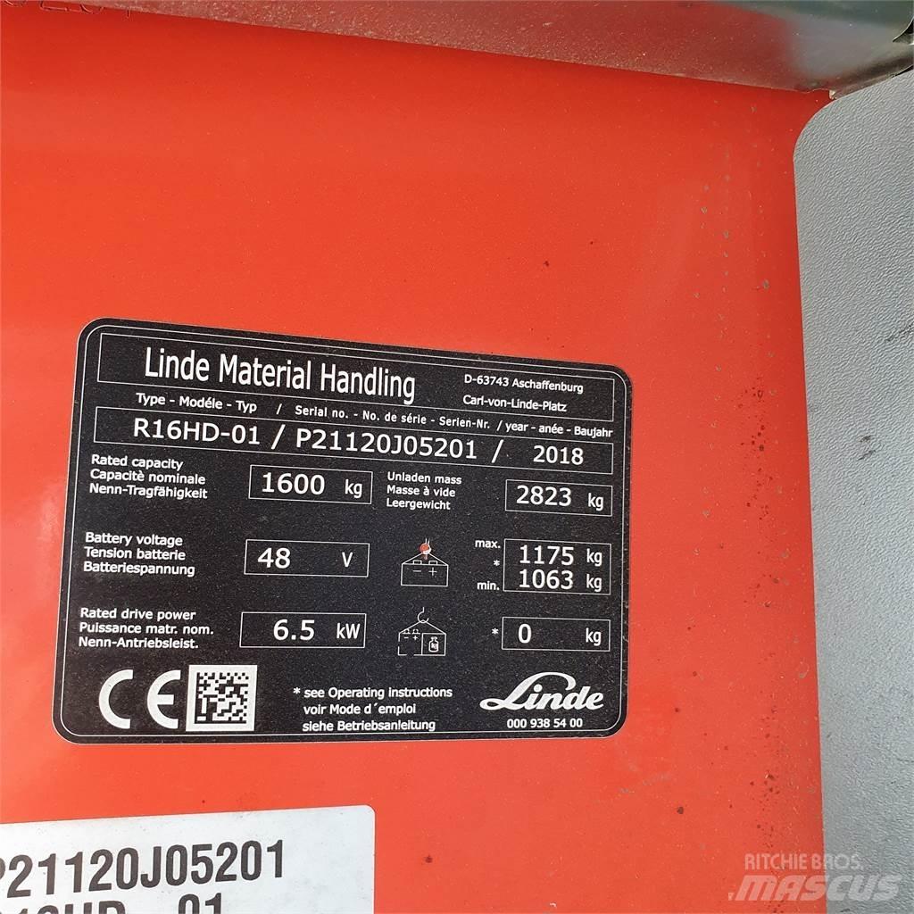 Linde R16HD Reach truck - depo içi istif araçları