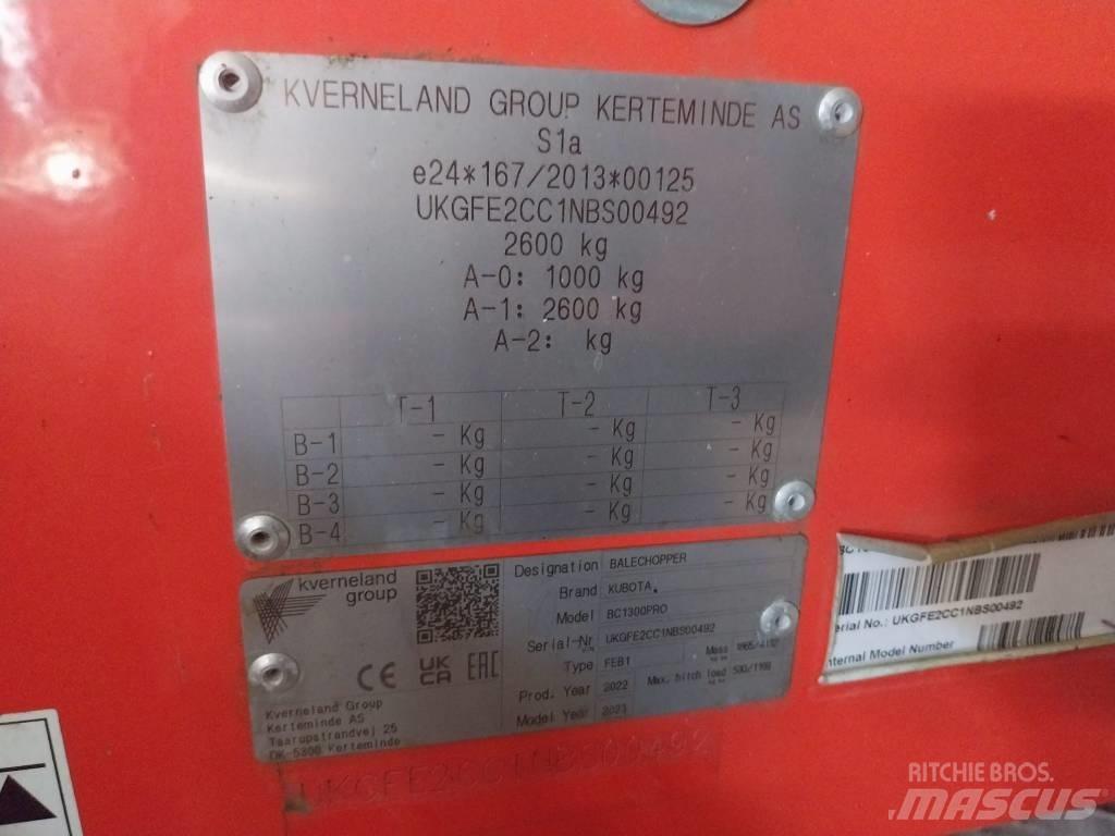 Kubota BC 1300 PRO Balya ögütücü, kesici ve açicilar