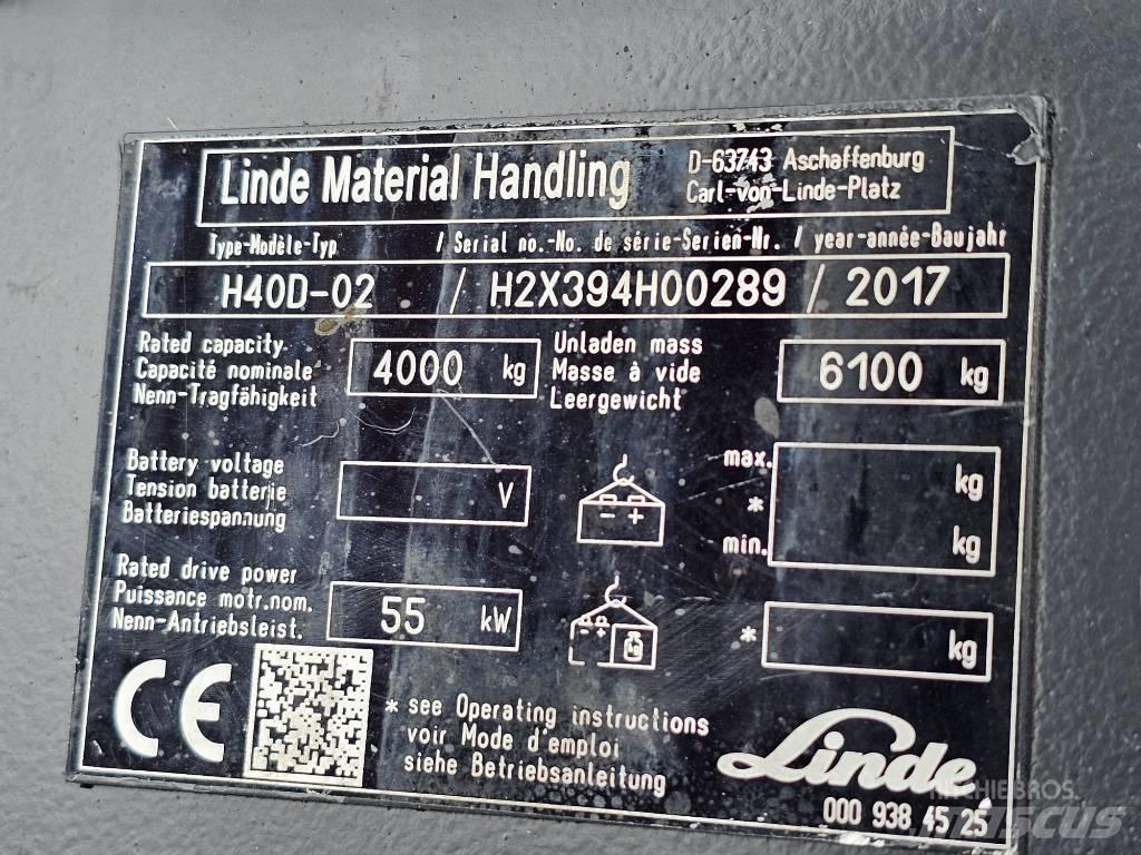 Linde H40D-02 Dizel forkliftler