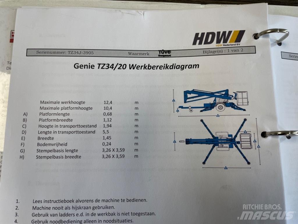 Genie TZ 34/20 Tekerlekli platformlar