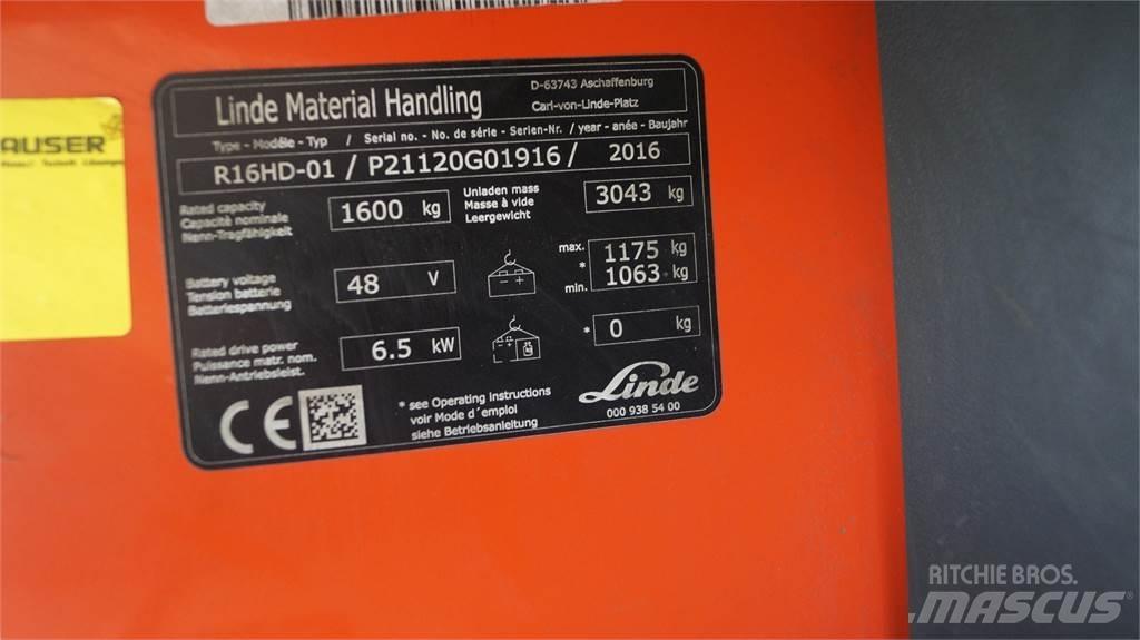 Linde R16HD Reach truck - depo içi istif araçları