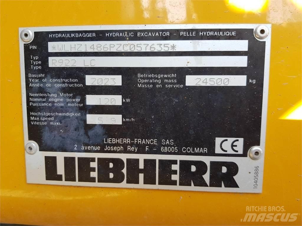 Liebherr R922 Paletli ekskavatörler