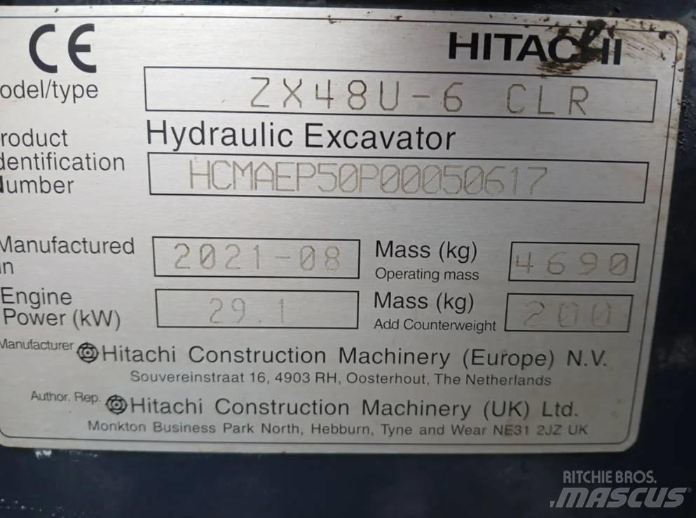 Hitachi ZX 48 U Mini ekskavatörler, 7 tona dek