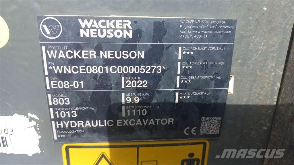 Wacker Neuson 803 Paletli ekskavatörler
