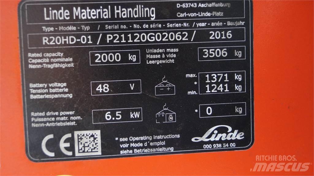 Linde R20HD Reach truck - depo içi istif araçları