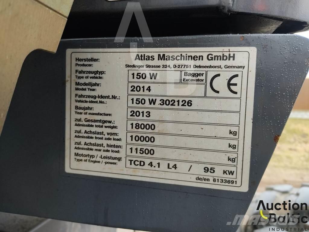 Atlas 150 W Lastik tekerli ekskavatörler