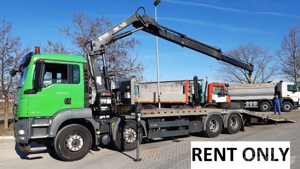 MAN TGS 35.360  rent Düz Platformlu Oto Çekiciler/vinçli kamyonlar