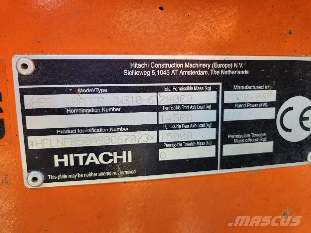 Hitachi ZW310-6 Tekerlekli yükleyiciler