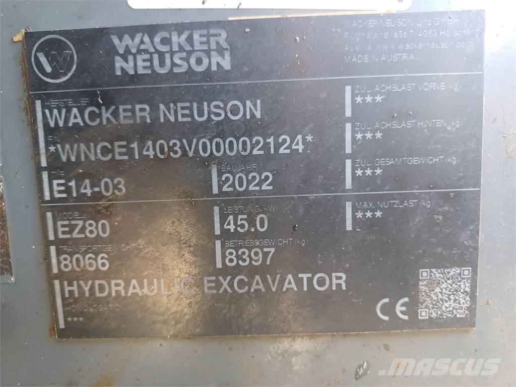Wacker Neuson EZ80 Paletli ekskavatörler
