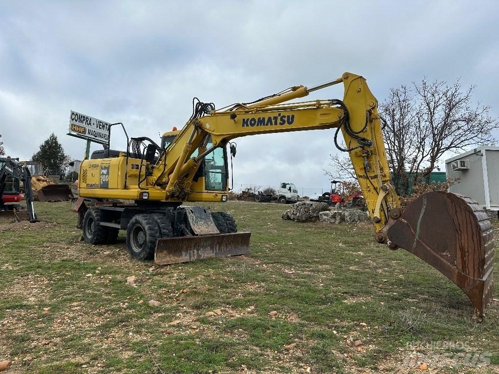 Komatsu PW 160-7E0 Lastik tekerli ekskavatörler