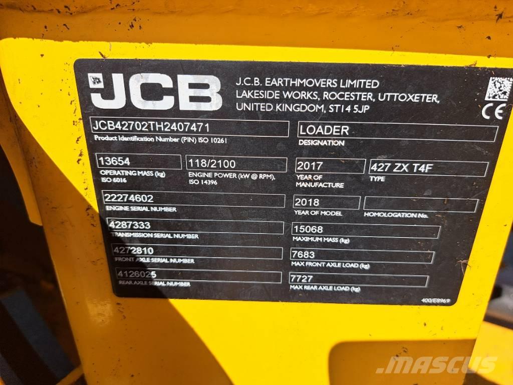 JCB 427 ZX Tekerlekli yükleyiciler